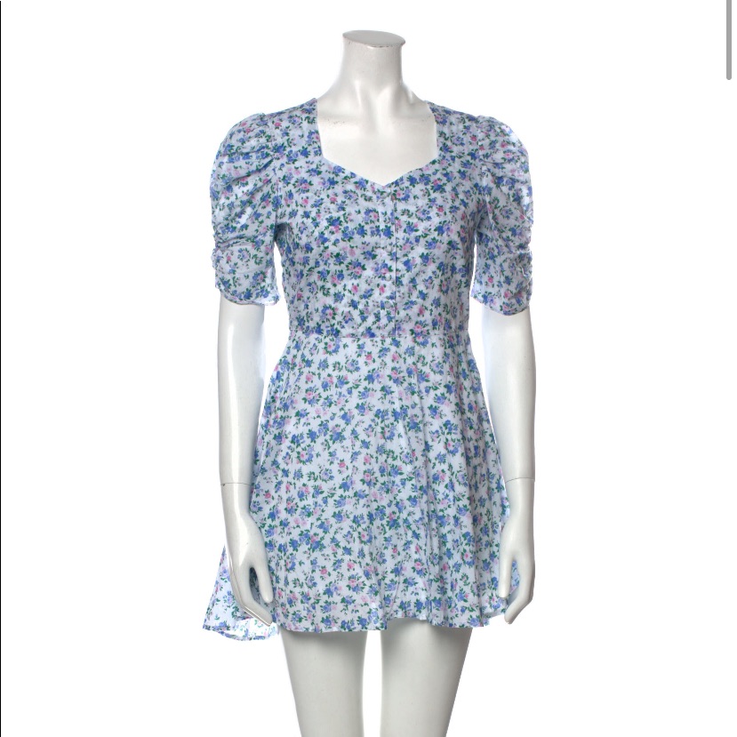 Love Shack Fancy Floral Mini Dress Size 0 Nwot